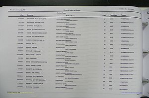 Henderson Co, NC, Death Index, 1991 -2008, (028).JPG