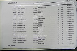 Henderson Co, NC, Death Index, 1991 -2008, (032).JPG