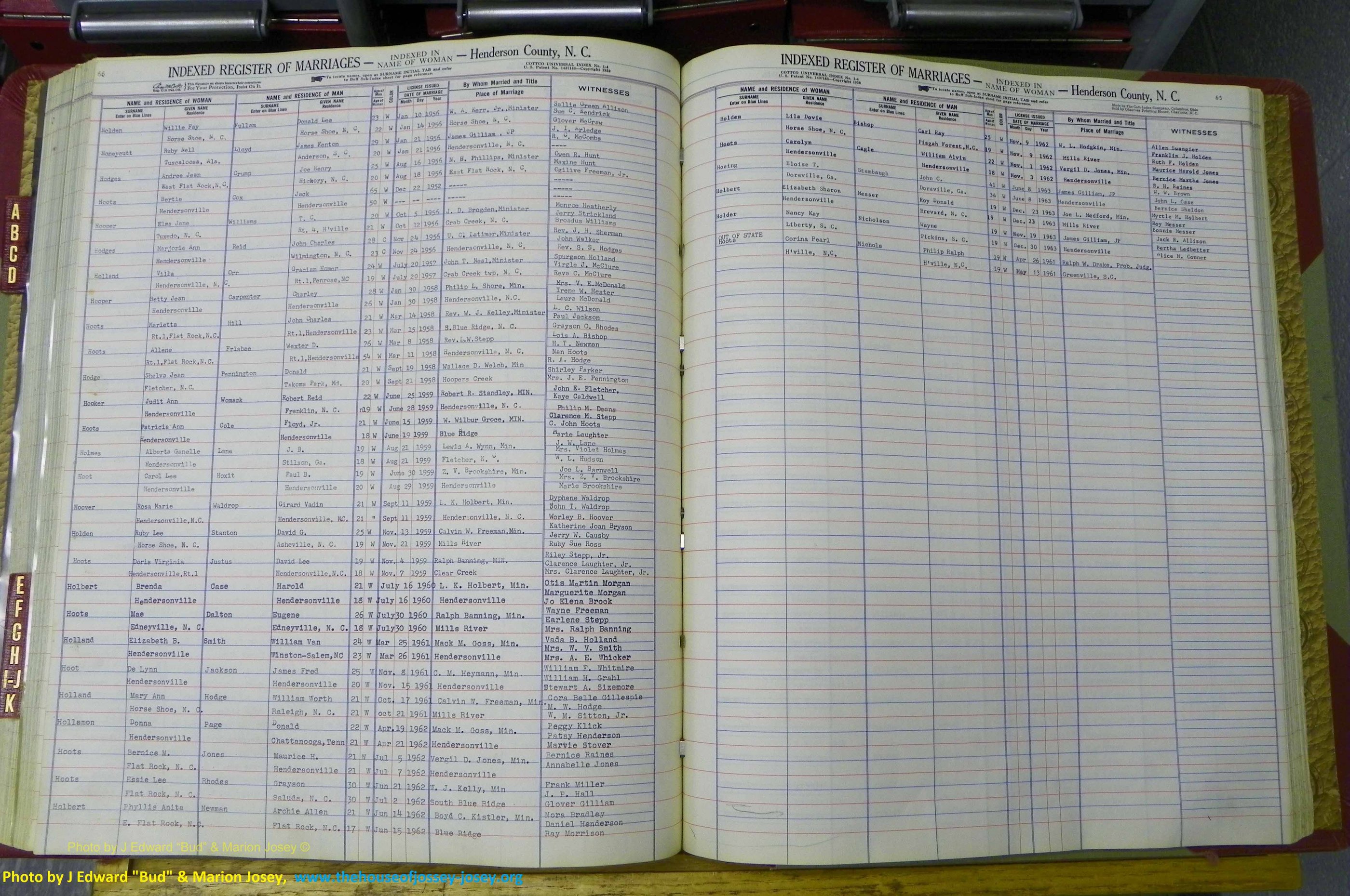 Henderson Co, NC, Marriages Female, A - K, 1851 to 1963, (153).JPG