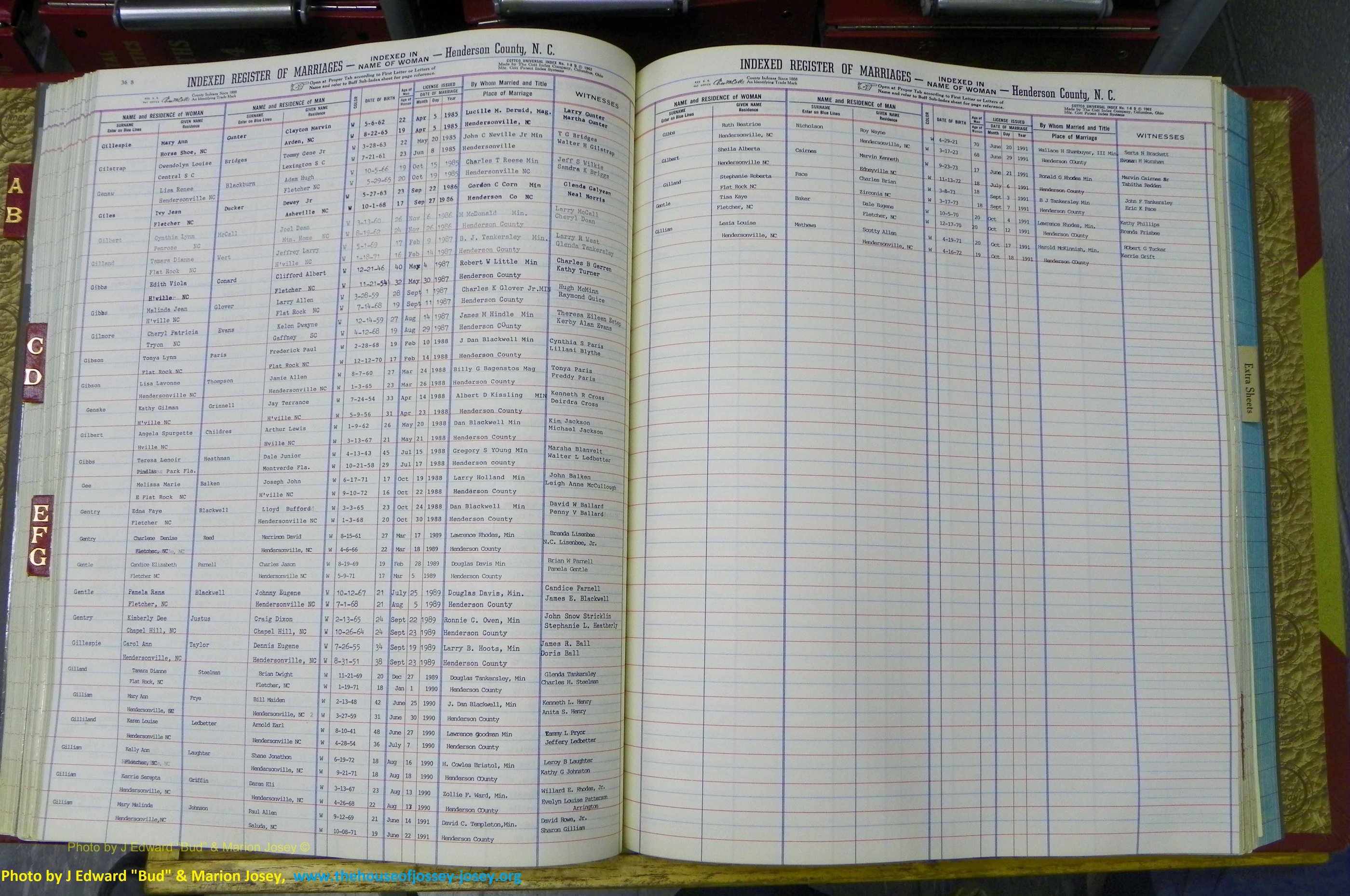 Henderson Co, NC, Marriages Female, A - K, 1964 to 1991, (101).JPG