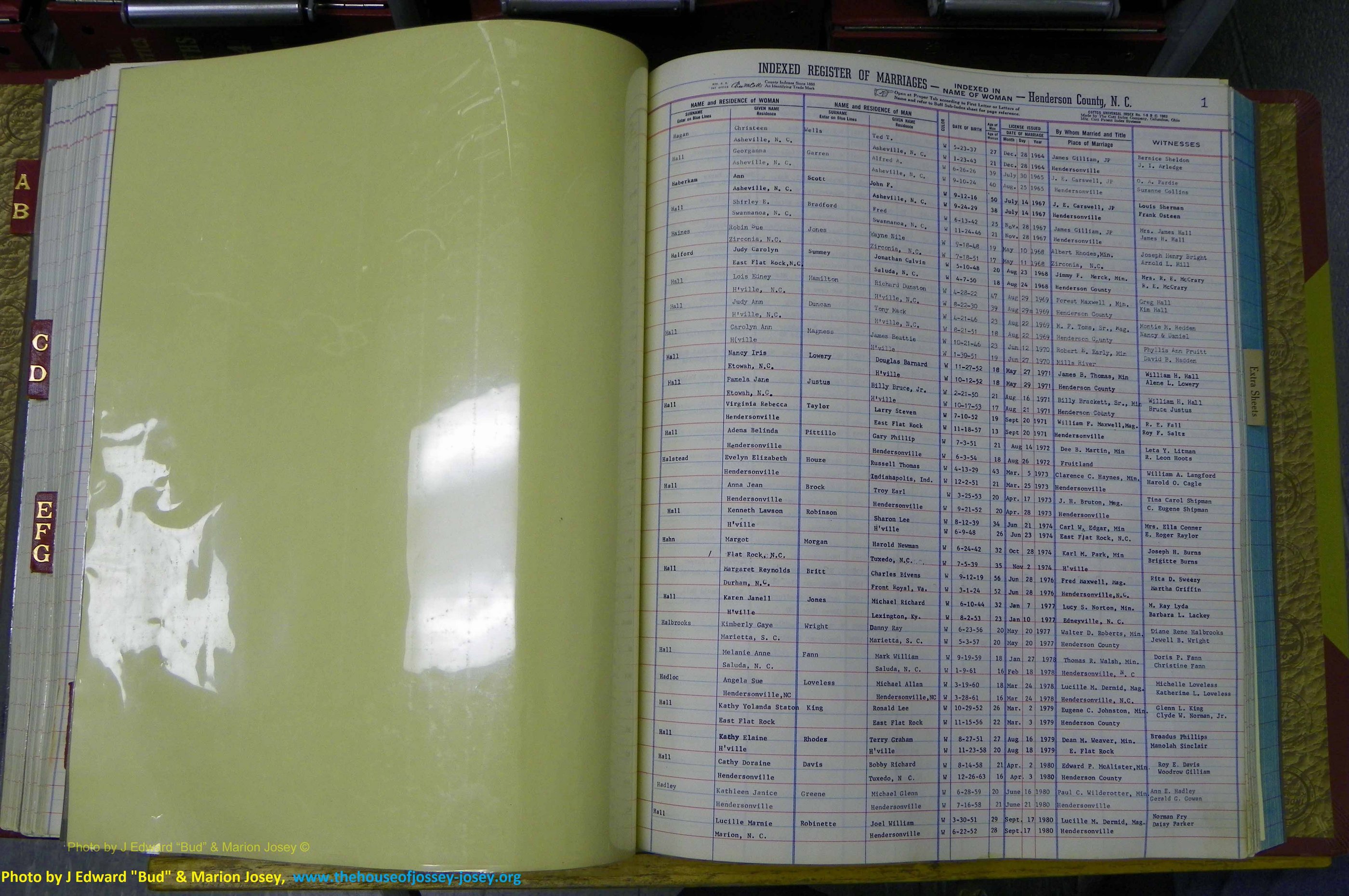 Henderson Co, NC, Marriages Female, A - K, 1964 to 1991, (114).JPG