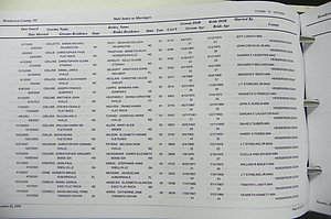Henderson Co, NC, Marriages Male & Female, 2000 - 2004, (041).JPG