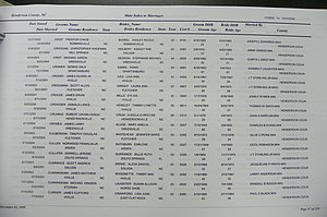 Henderson Co, NC, Marriages Male & Female, 2000 - 2004, (046).JPG