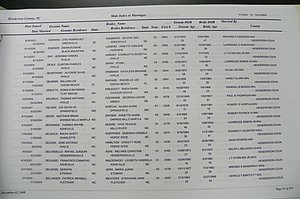 Henderson Co, NC, Marriages Male & Female, 2000 - 2004, (050).JPG