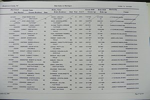Henderson Co, NC, Marriages Male & Female, 2000 - 2004, (055).JPG
