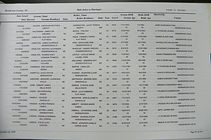 Henderson Co, NC, Marriages Male & Female, 2000 - 2004, (077).JPG
