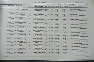 Henderson Co, NC, Marriages Male & Female, 2000 - 2004, (083).JPG
