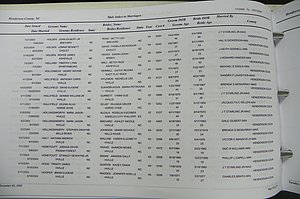 Henderson Co, NC, Marriages Male & Female, 2000 - 2004, (086).JPG
