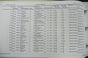 Henderson Co, NC, Marriages Male & Female, 2000 - 2004, (088).JPG