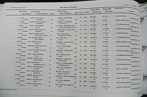 Henderson Co, NC, Marriages Male & Female, 2000 - 2004, (110).JPG