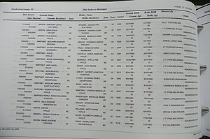 Henderson Co, NC, Marriages Male & Female, 2000 - 2004, (116).JPG