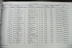 Henderson Co, NC, Marriages Male & Female, 2000 - 2004, (119).JPG