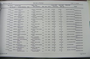Henderson Co, NC, Marriages Male & Female, 2000 - 2004, (131).JPG