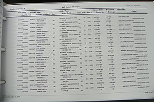 Henderson Co, NC, Marriages Male & Female, 2000 - 2004, (133).JPG