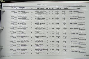 Henderson Co, NC, Marriages Male & Female, 2000 - 2004, (139).JPG