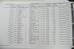 Henderson Co, NC, Marriages Male & Female, 2000 - 2004, (140).JPG
