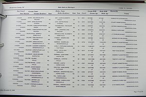 Henderson Co, NC, Marriages Male & Female, 2000 - 2004, (166).JPG