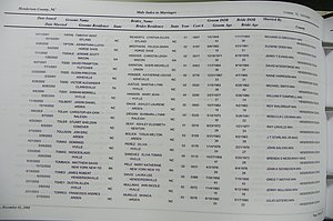 Henderson Co, NC, Marriages Male & Female, 2000 - 2004, (191).JPG