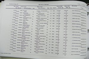 Henderson Co, NC, Marriages Male & Female, 2000 - 2004, (199).JPG