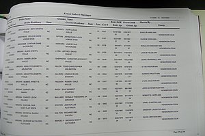 Henderson Co, NC, Marriages Male & Female, 2000 - 2004, (242).JPG