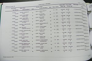 Henderson Co, NC, Marriages Male & Female, 2000 - 2004, (313).JPG