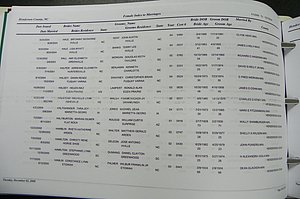 Henderson Co, NC, Marriages Male & Female, 2000 - 2004, (315).JPG