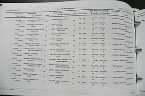 Henderson Co, NC, Marriages Male & Female, 2000 - 2004, (324).JPG