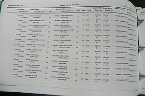 Henderson Co, NC, Marriages Male & Female, 2000 - 2004, (330).JPG
