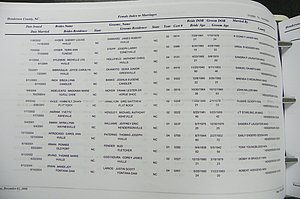 Henderson Co, NC, Marriages Male & Female, 2000 - 2004, (336).JPG