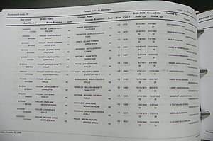 Henderson Co, NC, Marriages Male & Female, 2000 - 2004, (469).JPG