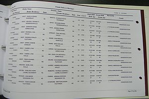 Henderson Co, NC, Marriages Male & Female, 2000 - 2004, (487).JPG