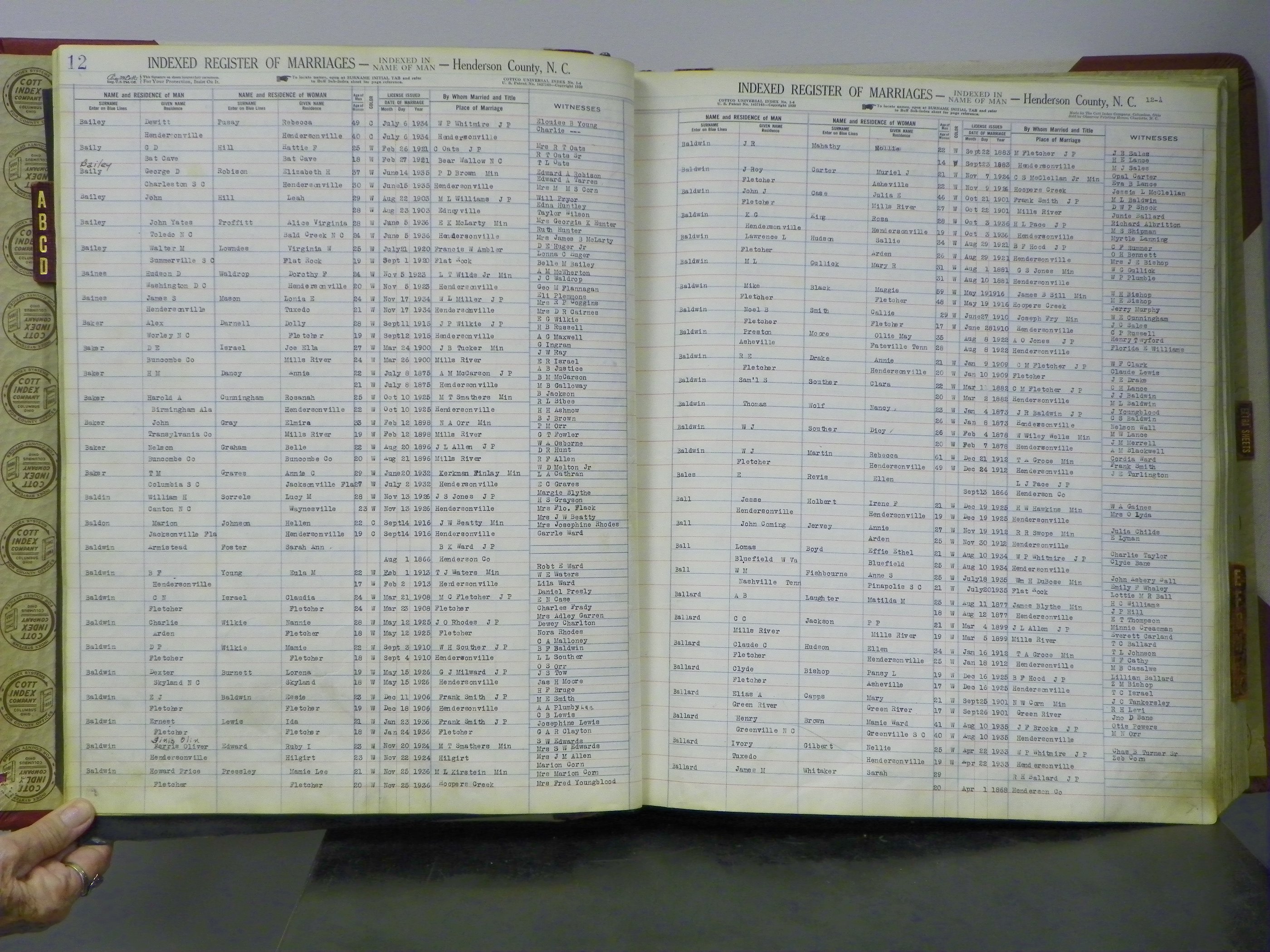 Henderson Co, NC, Marriages Male, A - K, 1851 - 1963, (009).JPG
