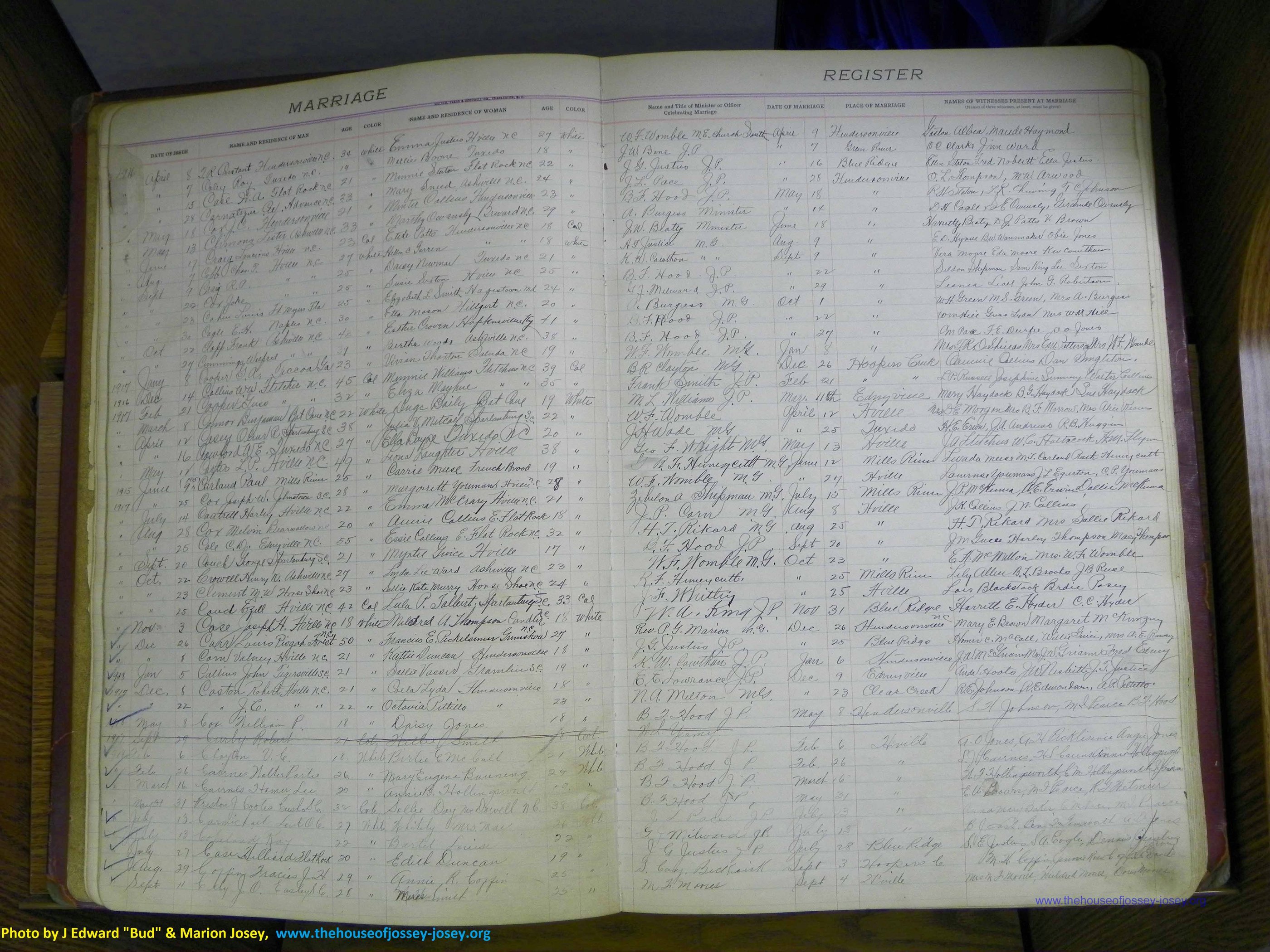 Henderson Co, NC, Marriages 1909 - 1916, (56).JPG