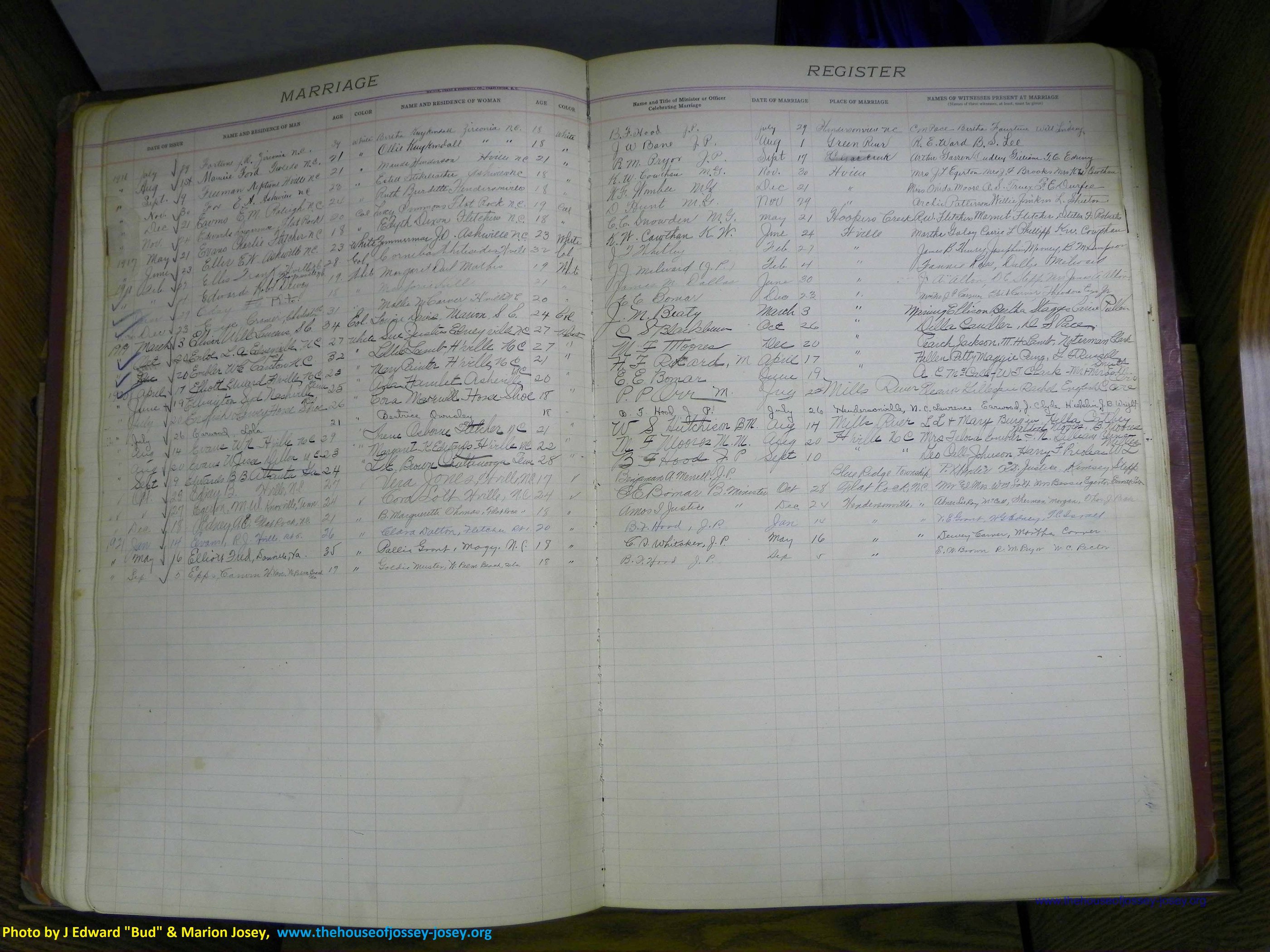 Henderson Co, NC, Marriages 1909 - 1916, (61).JPG