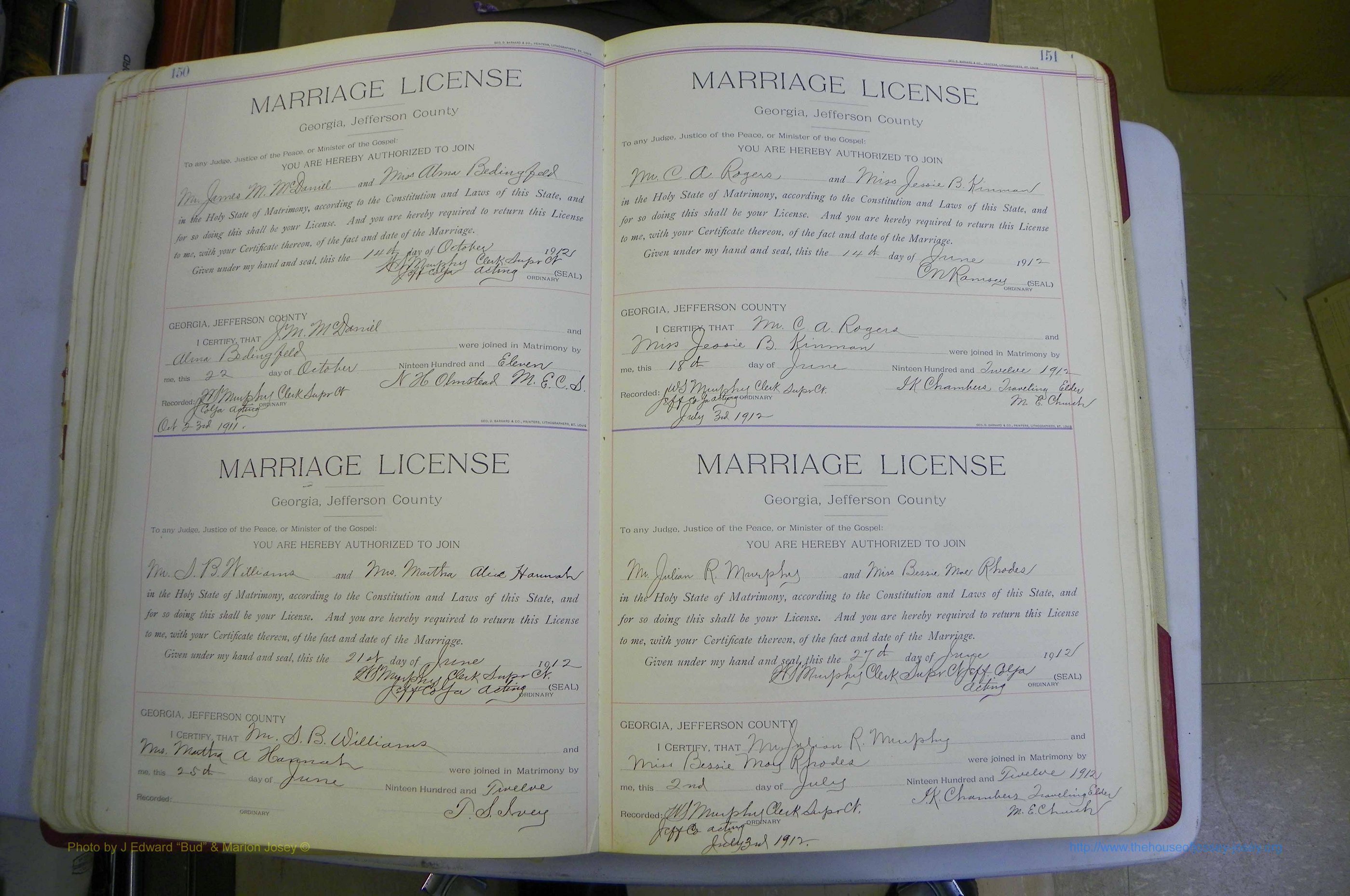 Jefferson Co, GA, Marriages Book B, 1907 - 1922, White (105).JPG