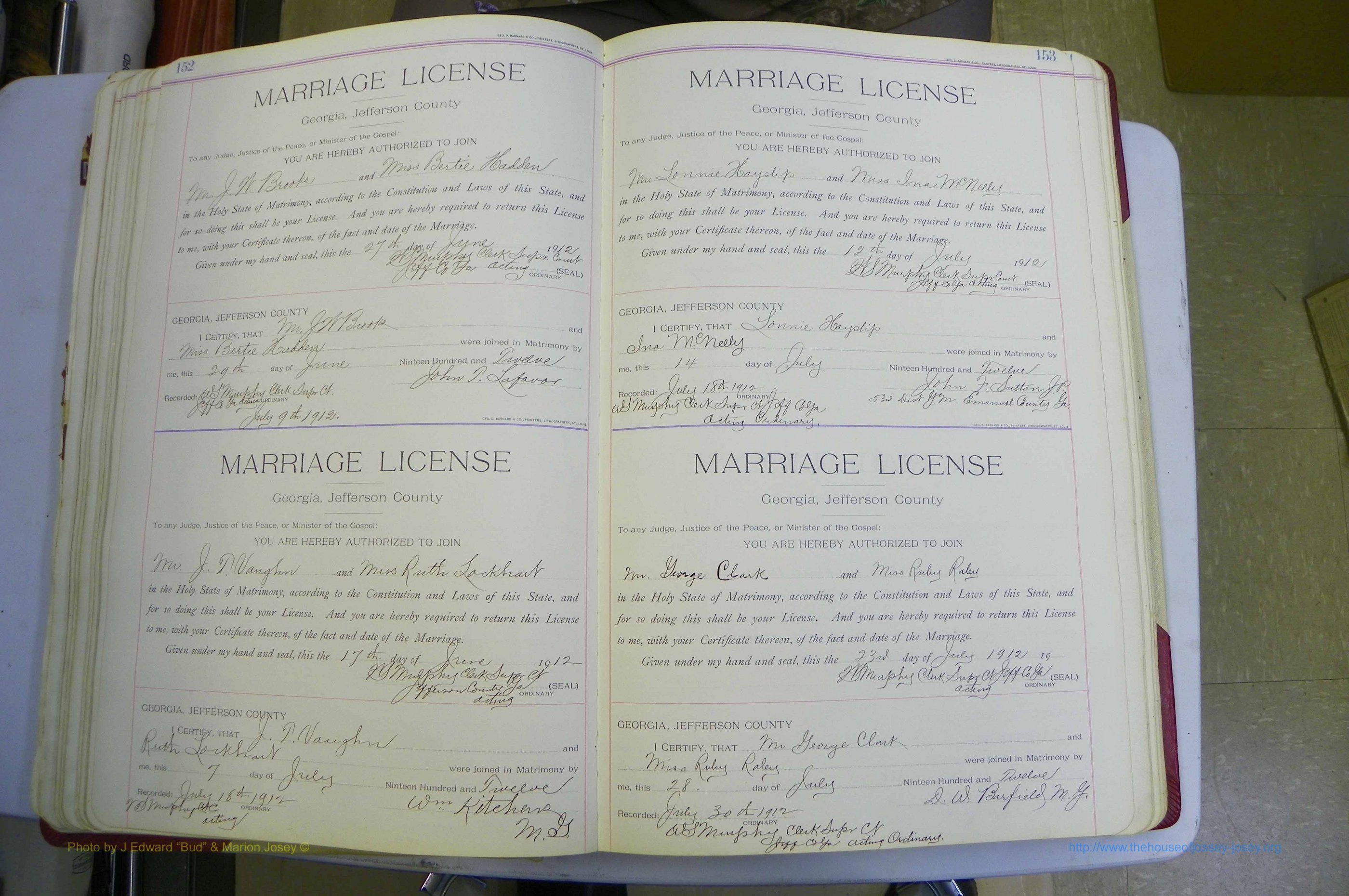 Jefferson Co, GA, Marriages Book B, 1907 - 1922, White (106).JPG