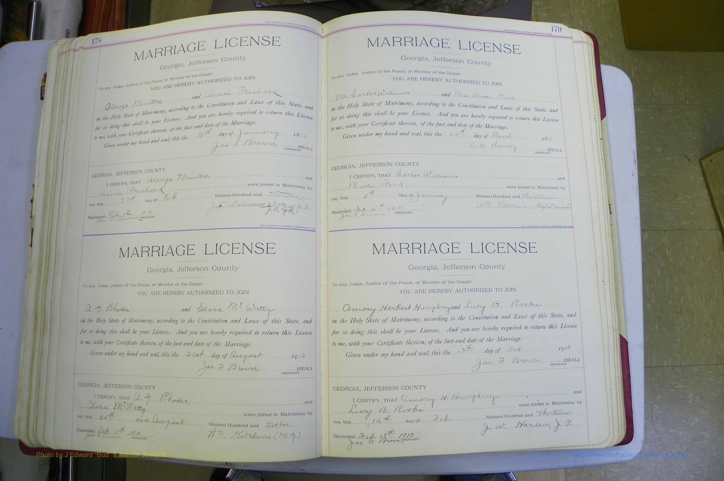 Jefferson Co, GA, Marriages Book B, 1907 - 1922, White (119).JPG