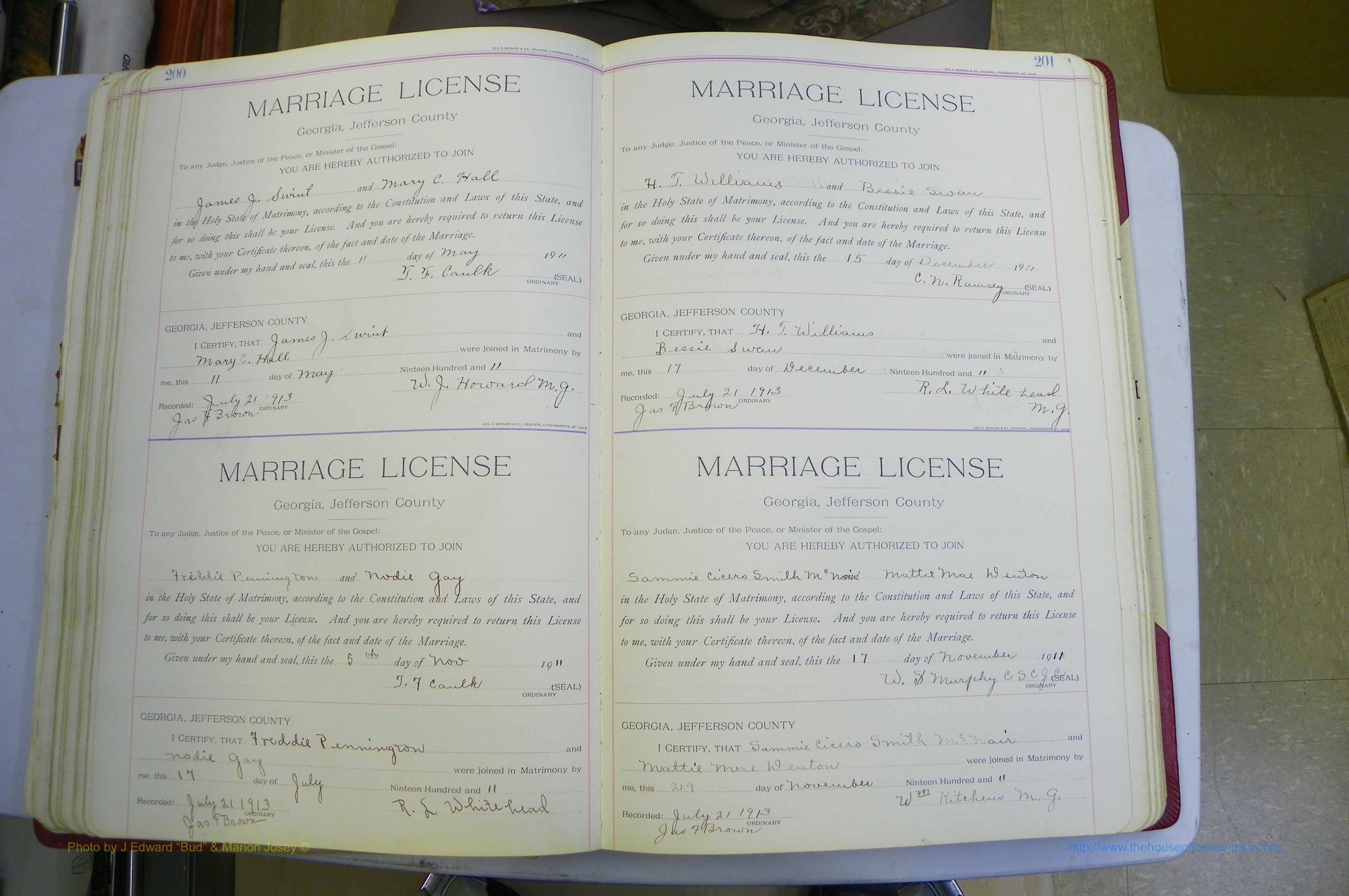 Jefferson Co, GA, Marriages Book B, 1907 - 1922, White (130).JPG