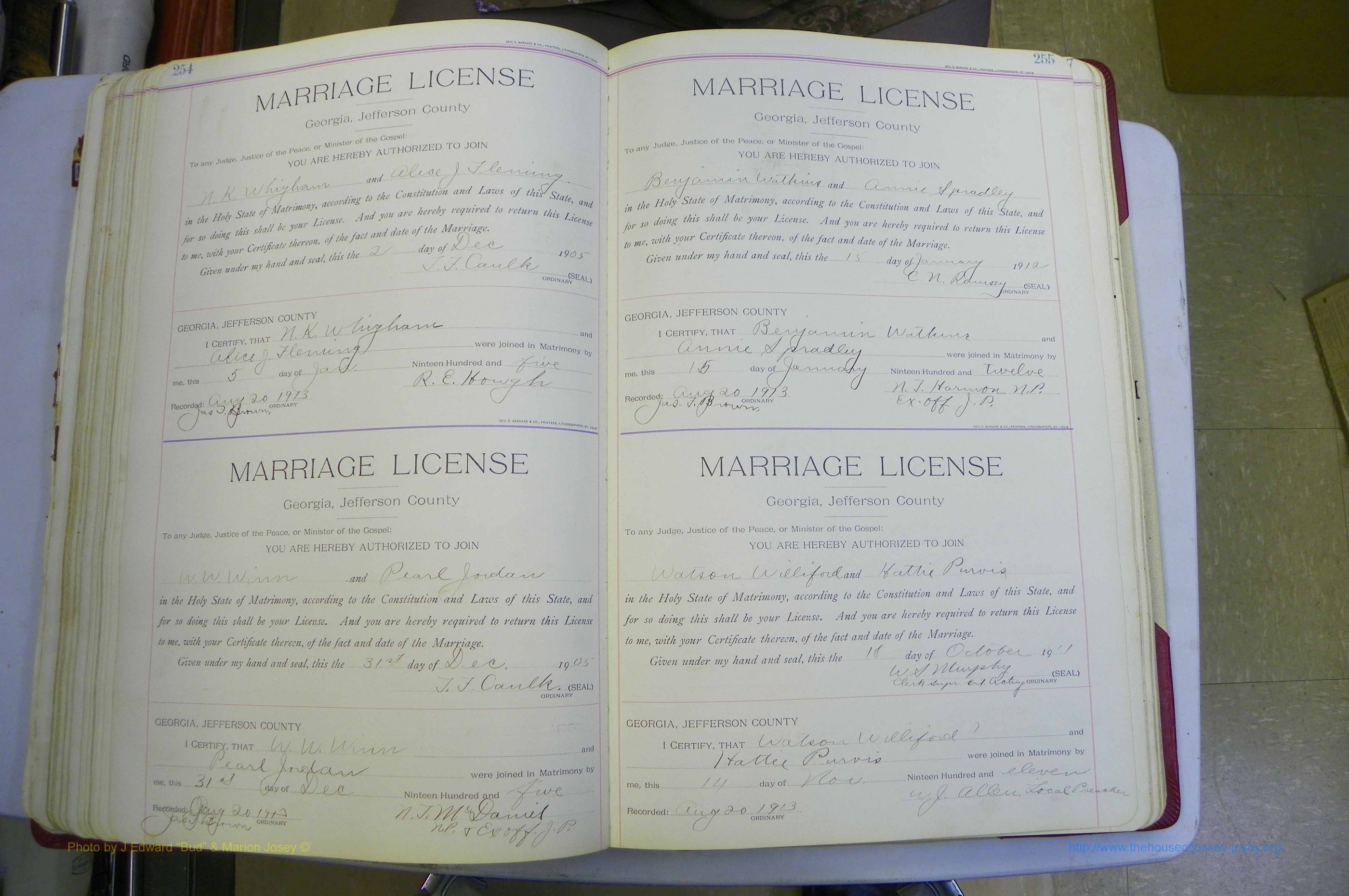 Jefferson Co, GA, Marriages Book B, 1907 - 1922, White (157).JPG