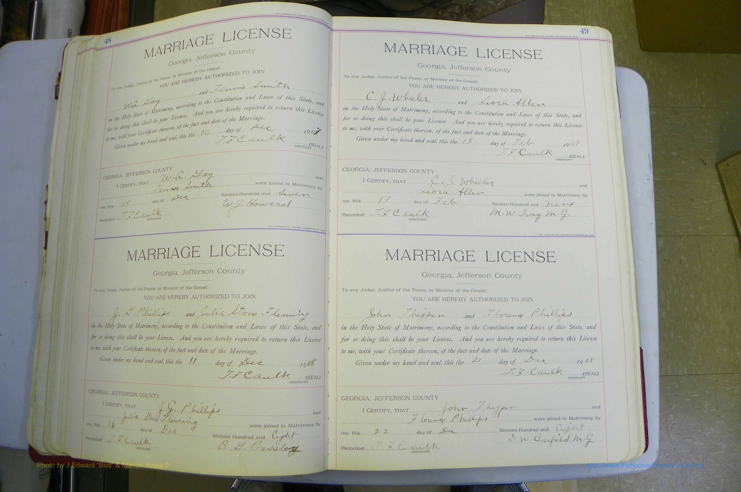 Jefferson Co, GA, Marriages Book B, 1907 - 1922, White (53).JPG