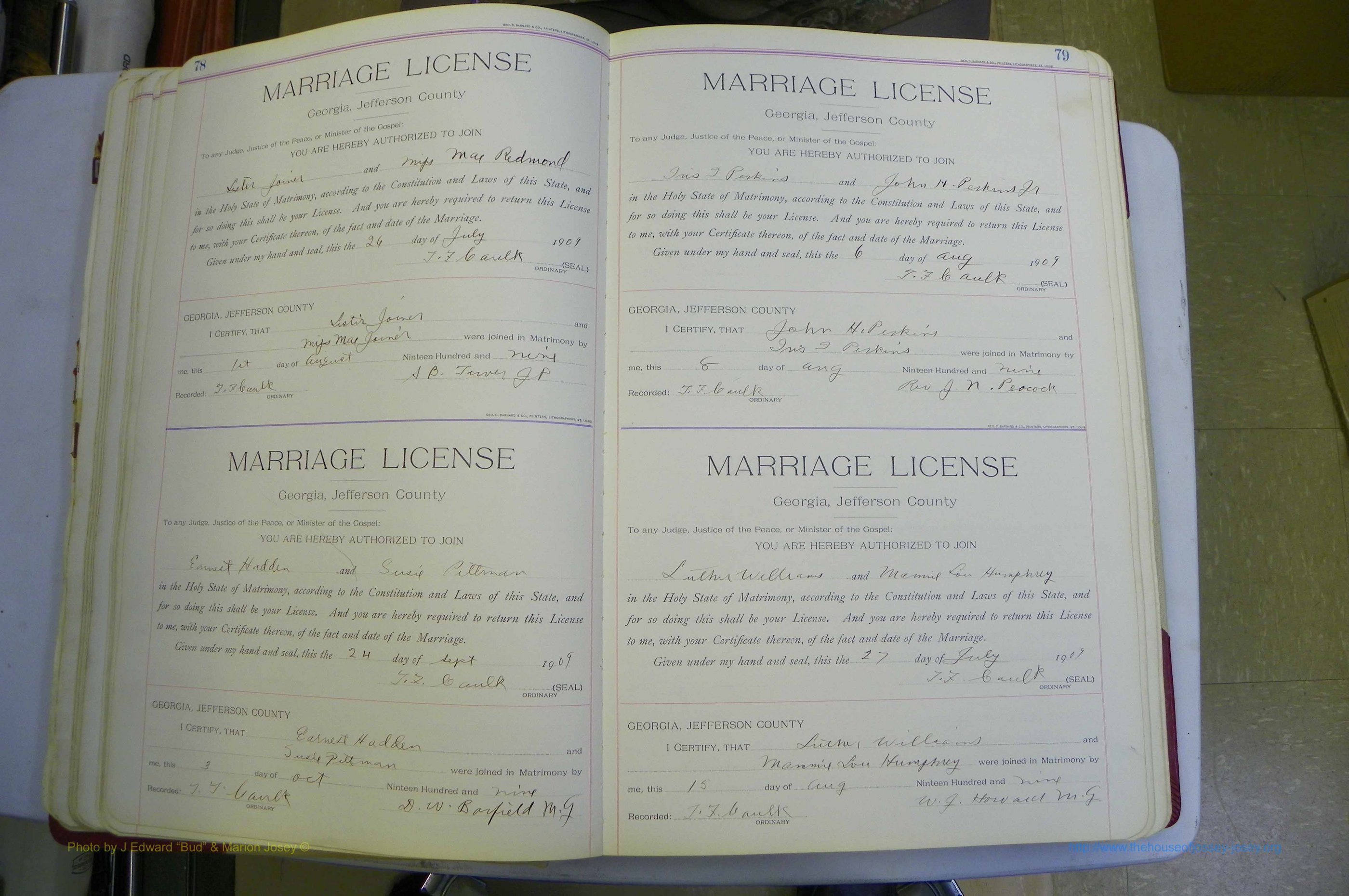 Jefferson Co, GA, Marriages Book B, 1907 - 1922, White (68).JPG