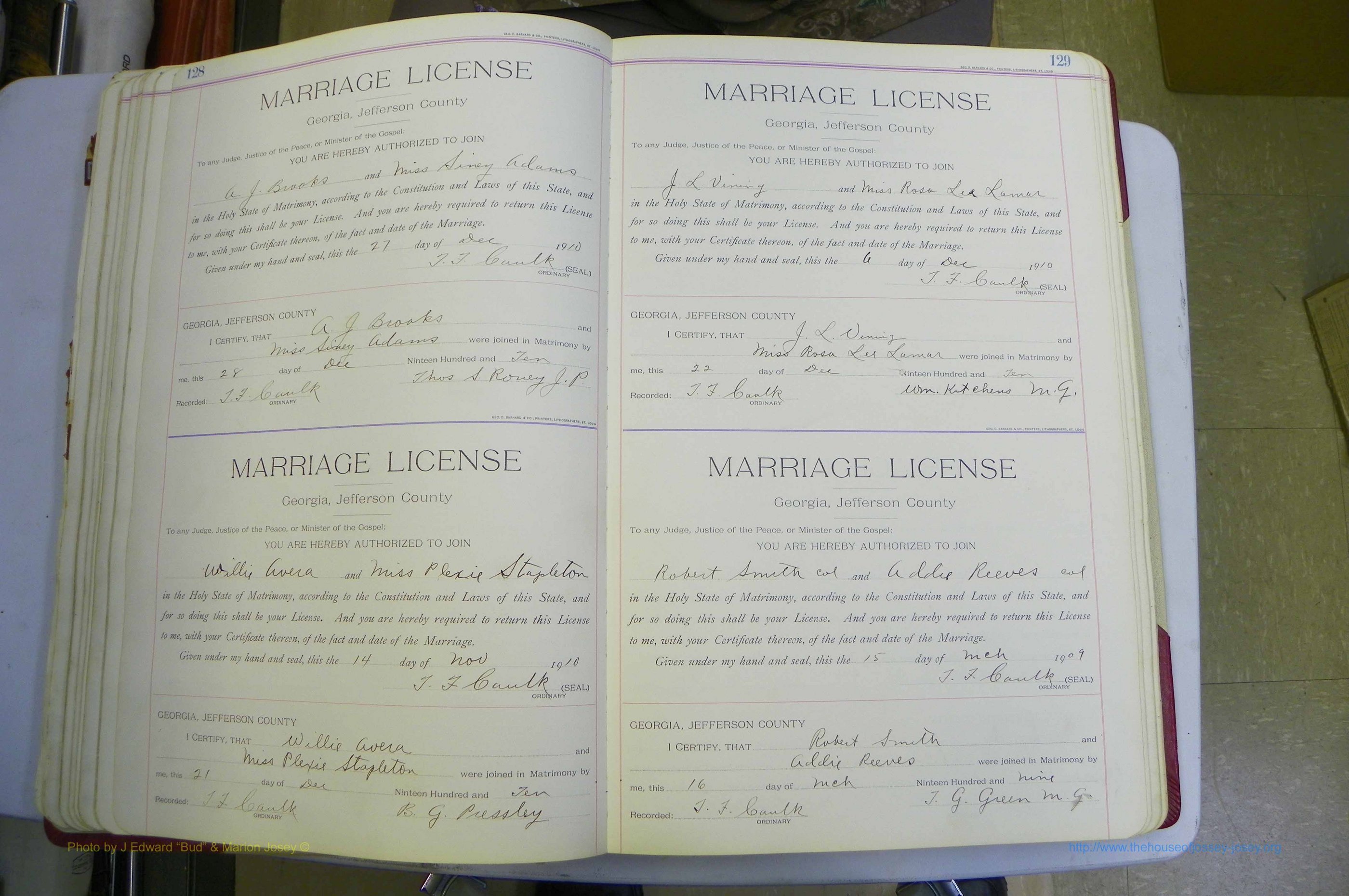 Jefferson Co, GA, Marriages Book B, 1907 - 1922, White (94).JPG