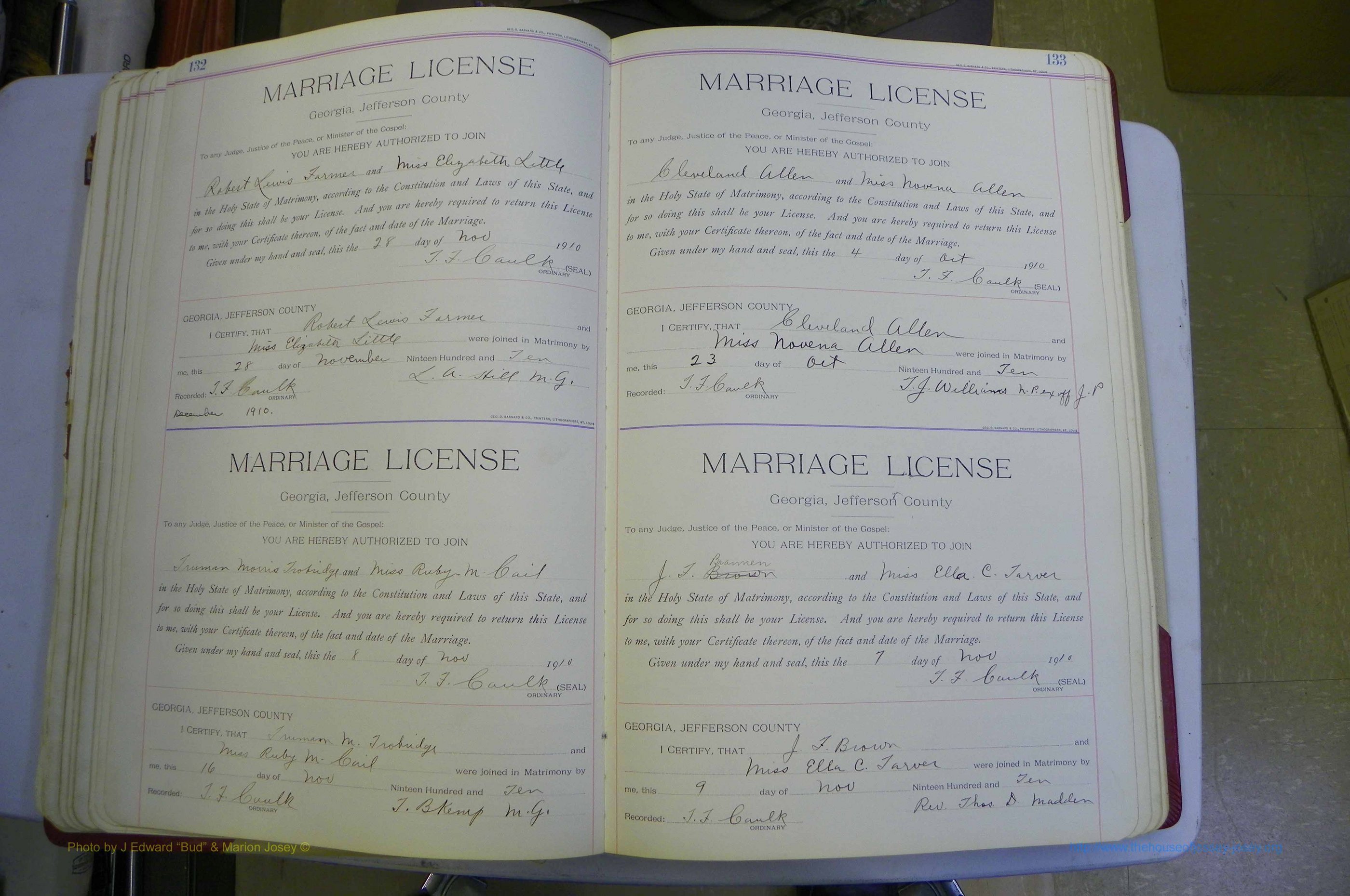 Jefferson Co, GA, Marriages Book B, 1907 - 1922, White (96).JPG