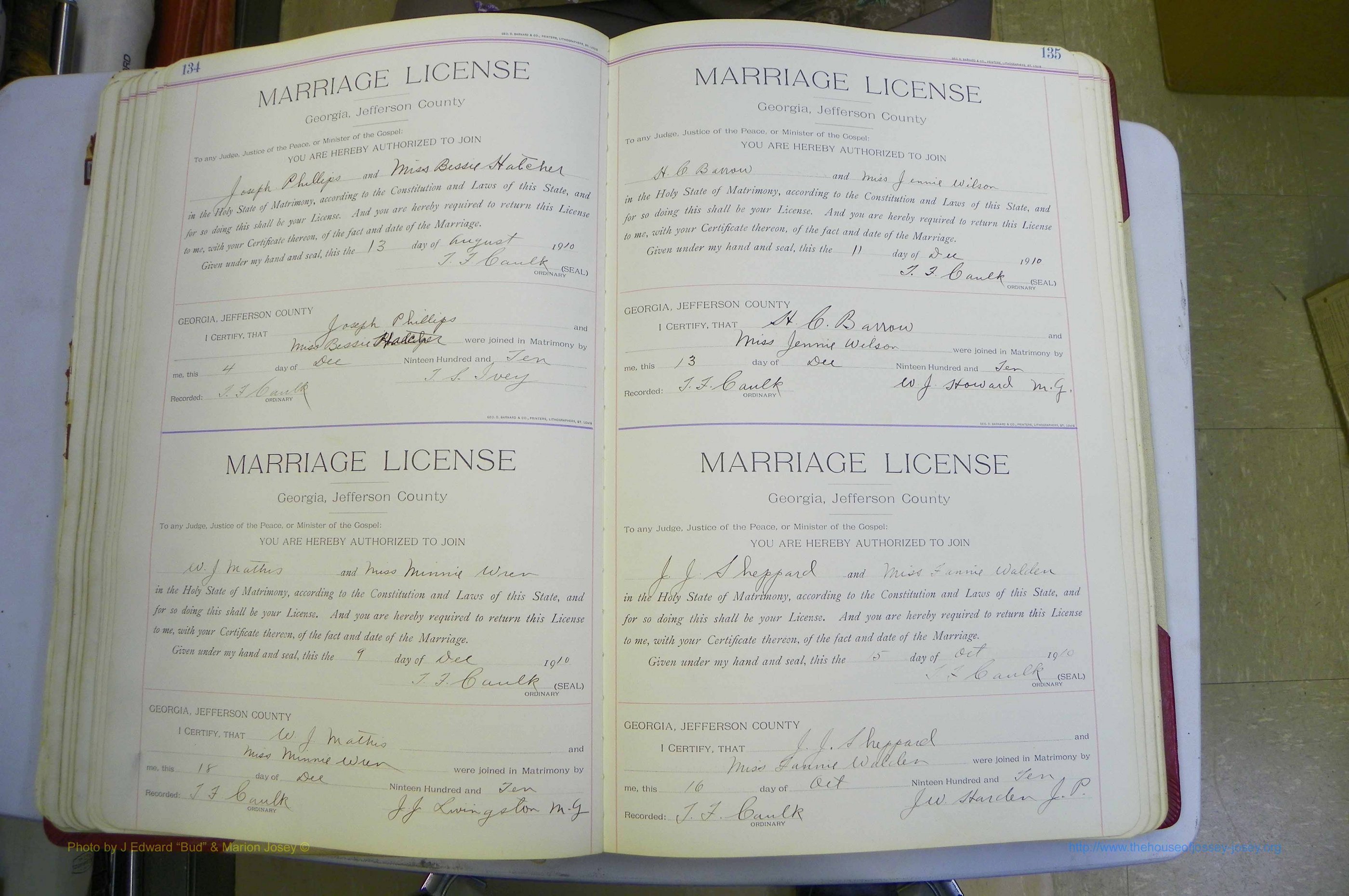 Jefferson Co, GA, Marriages Book B, 1907 - 1922, White (97).JPG