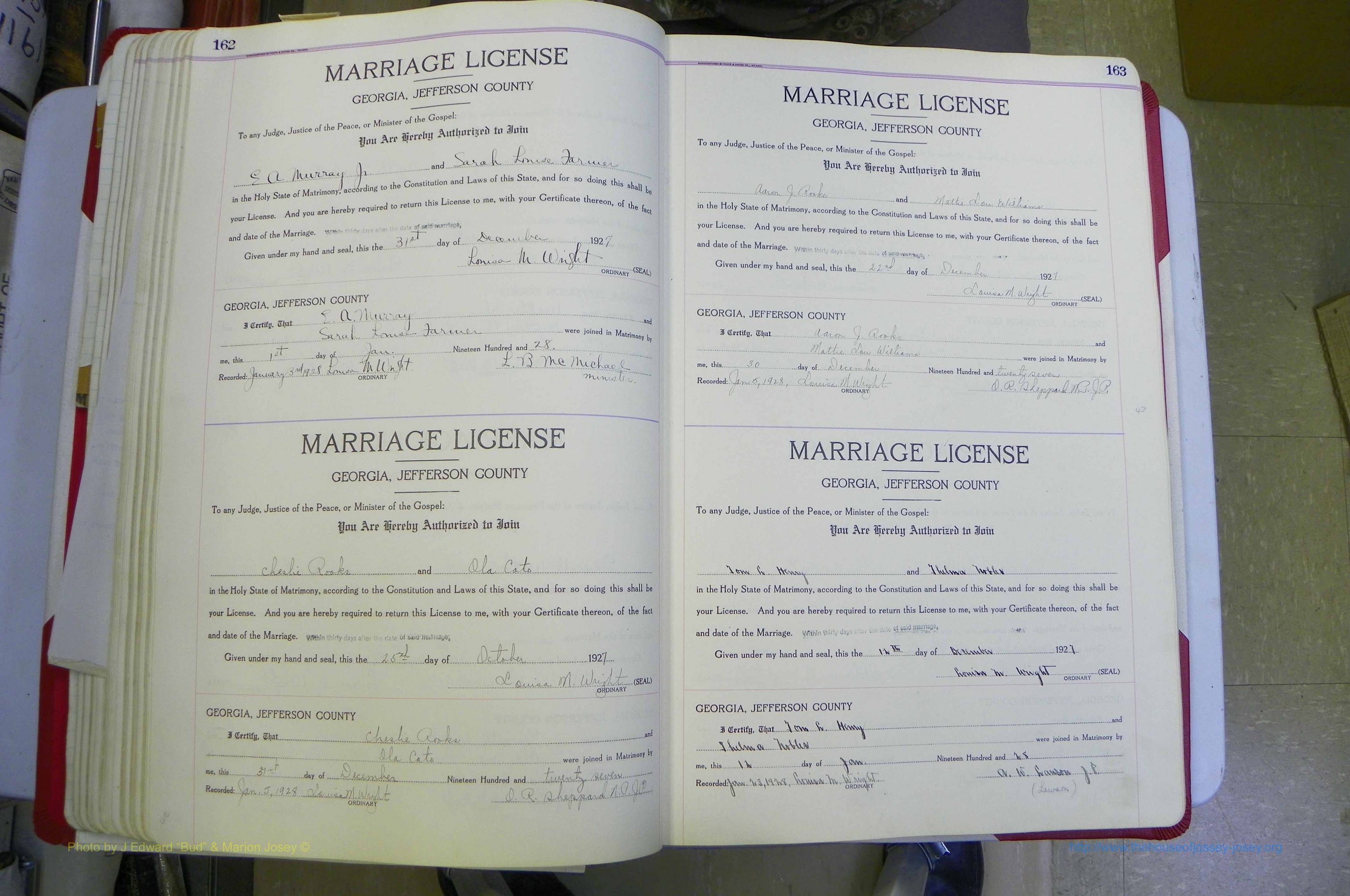 Jefferson Co, GA, Marriages Book C, 1922 - 1941, White (144).JPG
