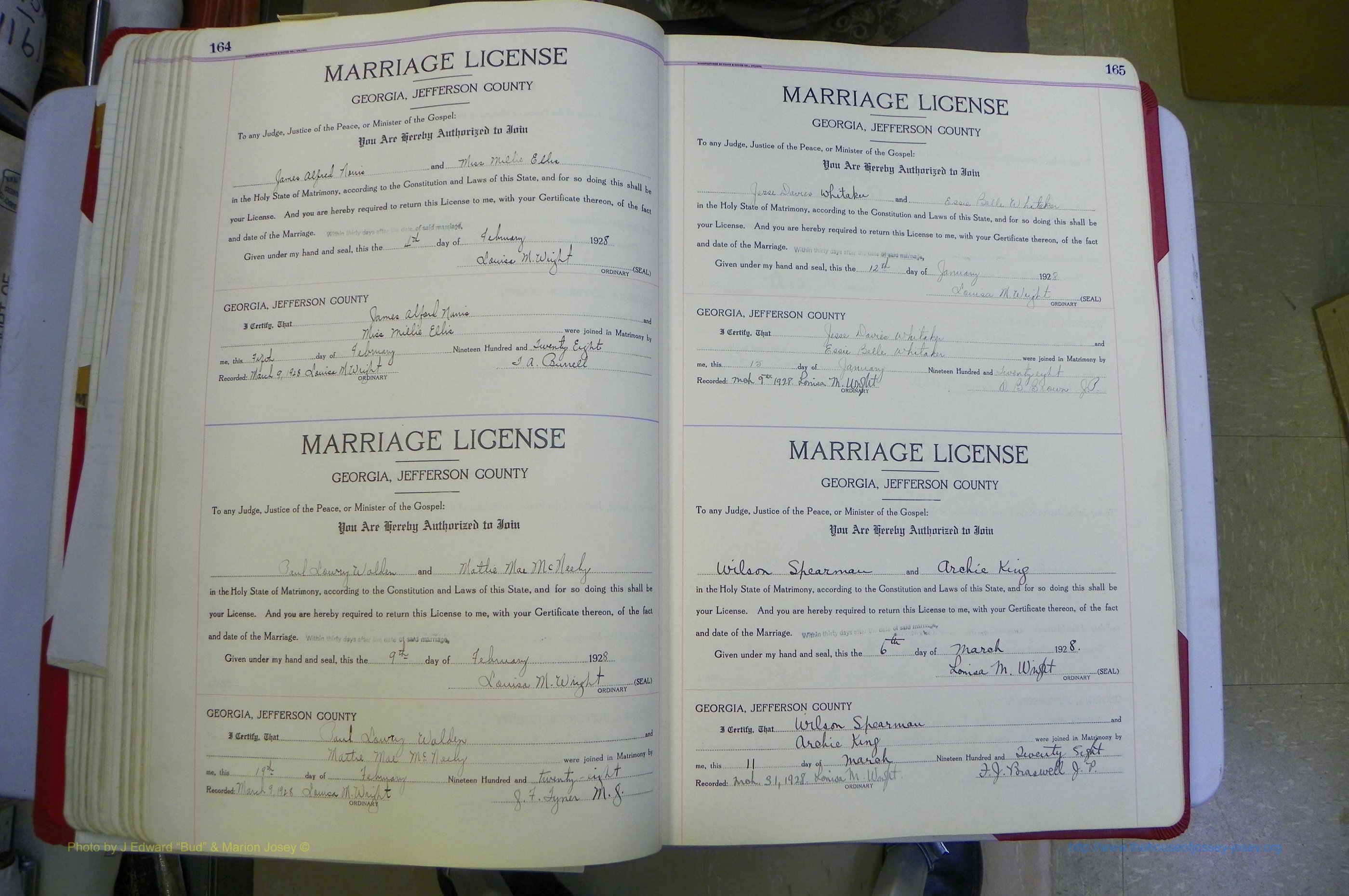 Jefferson Co, GA, Marriages Book C, 1922 - 1941, White (145).JPG