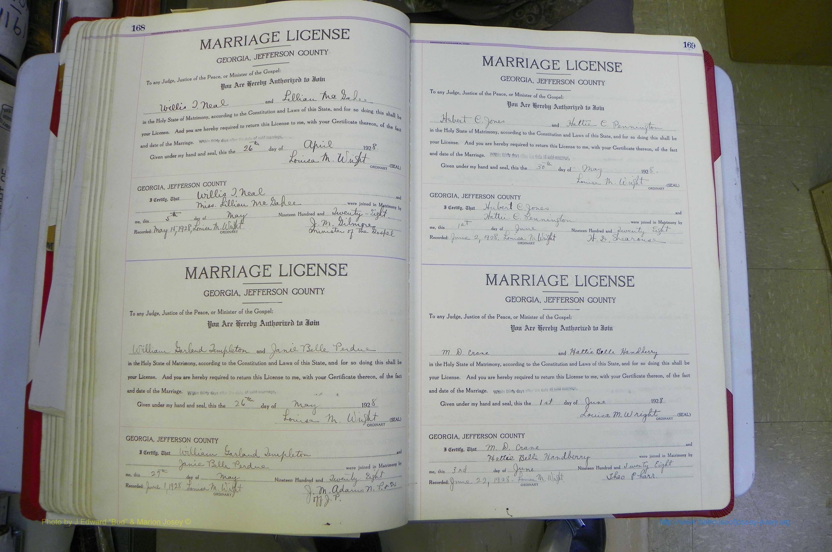 Jefferson Co, GA, Marriages Book C, 1922 - 1941, White (147).JPG