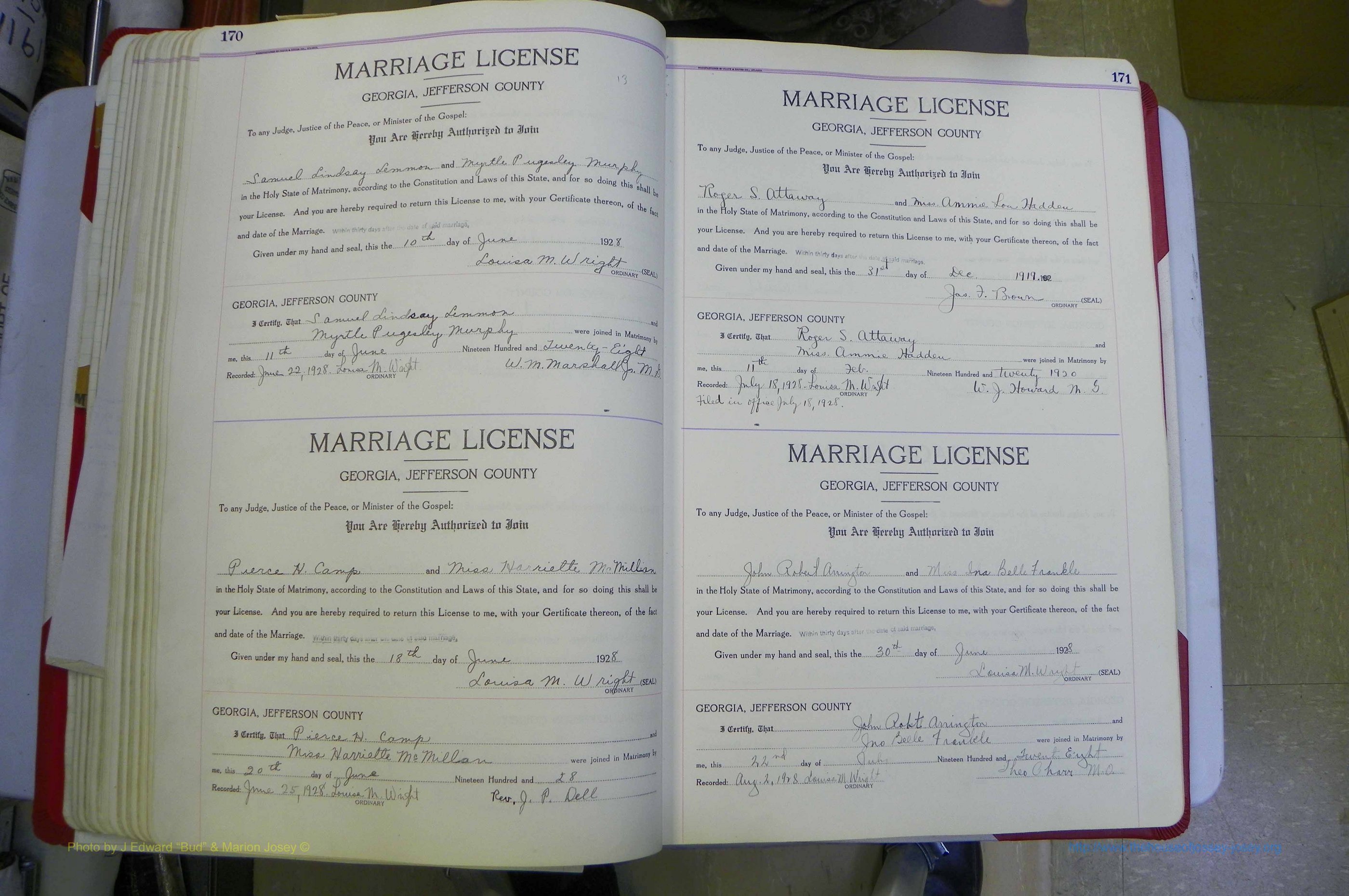 Jefferson Co, GA, Marriages Book C, 1922 - 1941, White (148).JPG