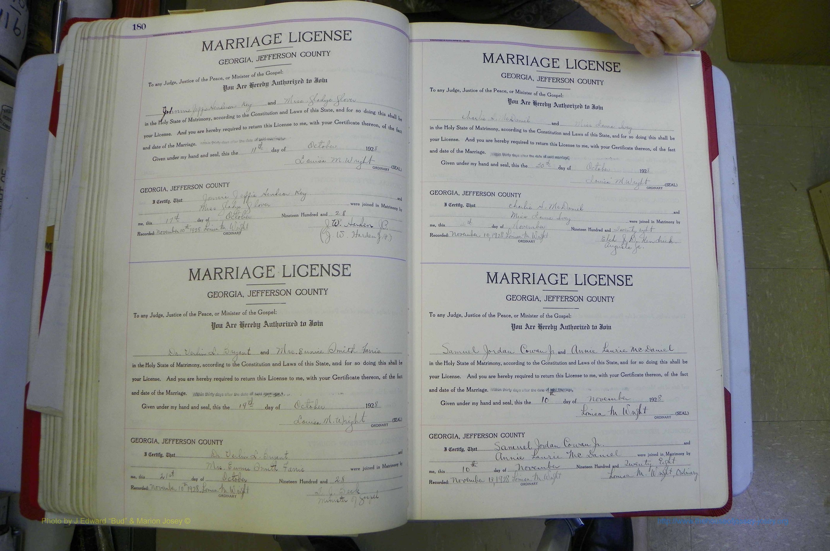 Jefferson Co, GA, Marriages Book C, 1922 - 1941, White (153).JPG