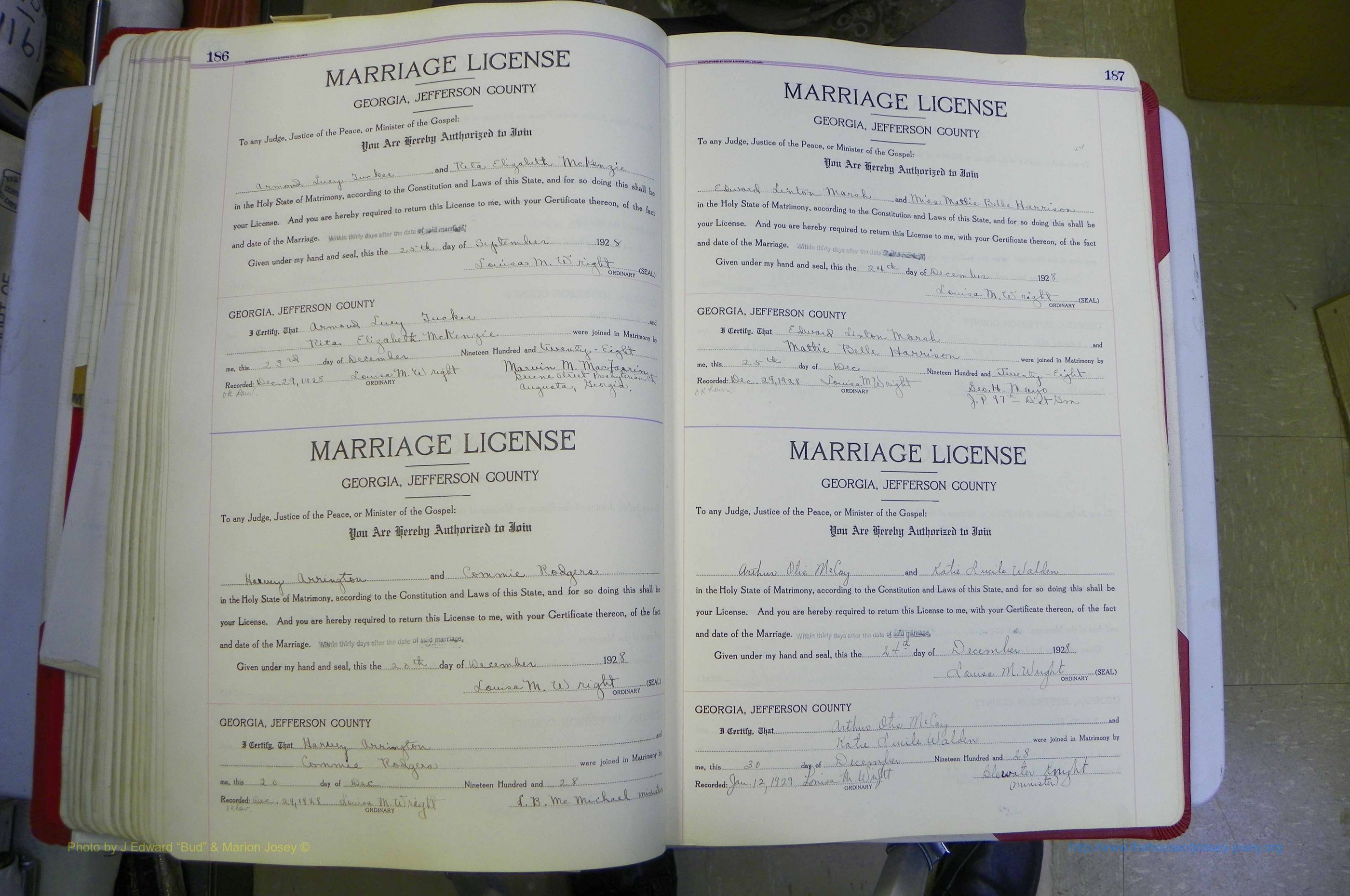 Jefferson Co, GA, Marriages Book C, 1922 - 1941, White (156).JPG